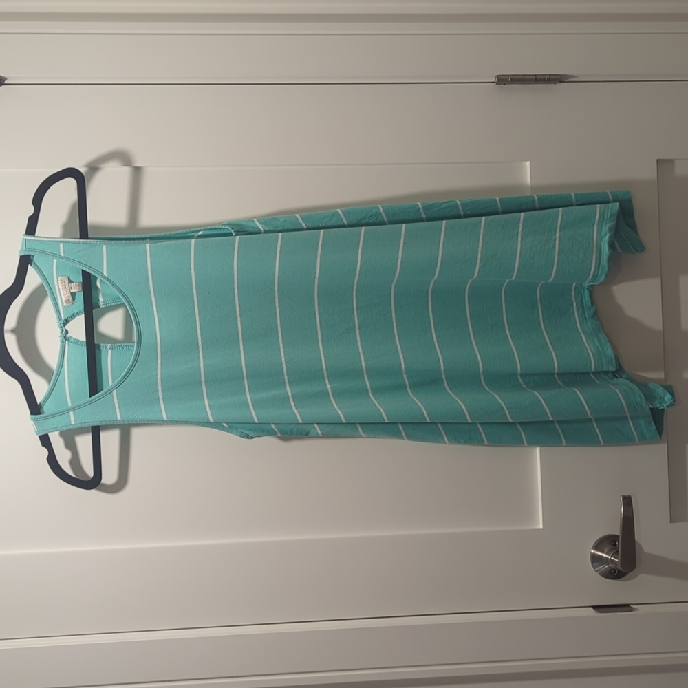 Element Aqua and White Striped Minidress